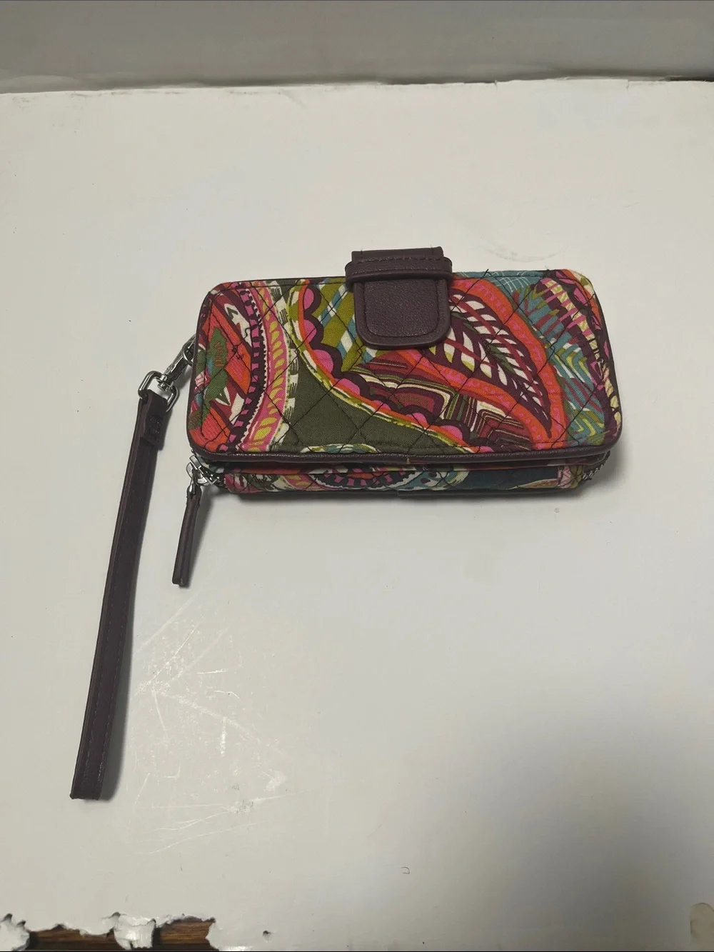 Vera Bradley Multicolor Floral Print Wristlet Phone Case RFID